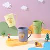 Plástico Gran Capacidad Taza para Cepillo de Dientes Hogareña Dormitorio de Estudiantes Taza para Enjuague Bucal Venta al por Mayor Engrosada Dibujo Animado Mapache Taza para Enjuague Bucal