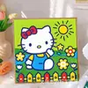 Pintura de Diamantes para Niños Kuromi Hecho a Mano DIY Pintura de Pegatinas de Diamantes Sanrio Pintura de Diamantes con Diamantes Completos 5D Tamaño Pequeño