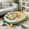 Tapete de Resfriamento de Verão para Animais de Estimação para Camas de Cães e Gatos, Almofada de Resfriamento de Verão Respirável em Formato Oval para Gatos e Cães, Tapete de Cama Antiderrapante