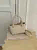 Bolso tipo cubo de tejido de alta gama para mujer, nuevo y elegante, estilo verano chic, de un solo hombro y cruzado