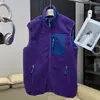 Alternativa BT exterior casual color block imitación borrego cuello alto otoño e invierno hombres y mujeres engrosado cálido chaleco chaleco polar nuevo