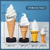 Modelo de Sorvete Molde de Simulação Comercial Suporte de Exibição Caixa de Luz Luminosa Cone de Exibição Placa Publicitária Sorvete Grande