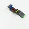 Portalamparas LED de doble orificio de 3 mm con cuenta de lámpara de pie doblado a 90 grados portafijación para PCB cuenta de lámpara LED indicadora f3 con portalamparas de 2 orificios