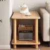 Mesa Pequeña Simple Casa de Alquiler Mesa de Centro Pequeña Sala de Estar Mesa Auxiliar para Sofá Mesa Cuadrada Pequeña Dormitorio Estante de Almacenamiento para Mesita de Noche