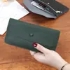 Cartera de Textura de Gama Alta para Mujer Larga Nuevo Diseño de Nicho Estilo Ins Simple Cartera Delgada para Teléfono Móvil Cartera
