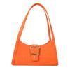 Bolsa Pequena de Feltro Elegante e Suave para Mulheres Verão 2023 Cor Pura Simples Bolsa de Ombro Axila Bolsa de Mão Multicolorida para Mulheres