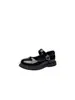 Sapatos de Couro para Meninas, Sapatos Mary Jane Pretos de Solado Macio com Fivela de Coração, Estilo Princesa, Estilo Britânico, Sapatos de Performance para Meninas, Atacado de Sapatos Infantis