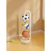 Estante de Almacenamiento para Baloncesto Hogareño Interior Simple de Pie Plegable Estante de Almacenamiento para Fútbol Voleibol Estante de Almacenamiento para Pelotas Infantiles