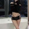 Super Pequeña Bruja * Campana Japonesa Ropa Interior Sexy de Encaje para Mujer Cintura Baja Encaje Cruzado Algodón Transpirable en la Entrepierna Bragas