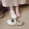 Direto da fábrica primavera e verão novos sapatos Mary Jane planos de bico redondo simples fivela de couro macio que combinam com tudo sapatos femininos