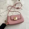Moda simple estilo coreano Bolso de hombro anudado de color sólido estilo coreano para mujer 2024 primavera nuevo bolso bandolera versátil bolso de mujer