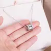 Versión Alta CNC Collar de Cerámica Baojia para Mujer Oro Rosa Primavera Hombrecito Rojo Estilo Benéfico Cadena para Clavícula Cintura Pequeña