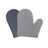 En stock al por mayor algodón silicona guantes para horno tela de yeso pinza de mano guantes anti-quemaduras para horno microondas guantes de silicona con aislamiento térmico