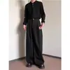 Calça Social Kendo Nápoles Masculina Marca Moderna Caimento Elegante Perna Larga Cleanfit Reta Comprimento Total