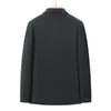 Primavera Otoño Nuevo Traje de Chaqueta para Hombre de Edad Media y Joven Solapa Lisa Color Sólido Un Botón Simple Casual Versátil Traje de Hombre