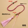Cuerda de cordón con colgante de borla tejida a mano Cuerda de cera de abeja de jade dorado para hombres y mujeres, cordón de collar con hebilla de jade ajustable, cordón de borla