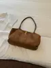 Bolsa de ombro tipo balde de alta qualidade estilo coreano para o dia a dia, camurça retrô, versátil, grande capacidade, bolsa de ombro/transversal, conjunto de duas bolsas