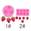 Tamanho Morango Simulação Molde de Silicone Creative Baking Decoração Barbatana Açúcar Chocolate Acessórios Drop Glue Decoração de Mesa