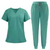 Set de Uniforme de Scrubs Multicolor de Secado Rápido para Lavar a Mano Ropa Cómoda Amigable con la Piel Set de Ropa de Trabajo para Doctor y Enfermera para Hombres y Mujeres