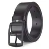 Cinturón de Cuero para Hombre con Hebilla de Pin Perforada Color Cobre, Cinturón Vintage Trendy para Hombre al por Mayor con Hebilla de Anilla en D de Aleación, Cinturón de Cintura Estilo Antiguo para Hombre