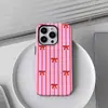 Funda de Teléfono Estilo Coreano Lazo de Raya Suave Manzana 18 Pro Max Modelo Nuevo 15/16 Agujero de Precisión Funda Protectora de Cobertura Total