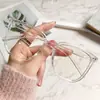 Gafas para Miopía de Montura Grande Nuevas con Montura Anti Luz Azul Montura Retro Planas Venta al por Mayor Transfronteriza Stock Listo Gafas para Miopía Terminadas