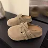Zapatos casuales tipo slip-on para mujer, nuevos para primavera-verano 2025, para uso exterior, con punta cerrada y aumento interno de altura de 2.5 cm