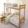 Ropa de cama de dormitorio de estudiante de algodón estampado juego de tres piezas moda simple escuela litera temporada juego de seis piezas