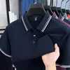 Camisa Polo de Manga Corta Douyin para Hombre, Casual de Negocios para Verano, Camiseta Transpirable de Algodón Puro para Jóvenes y Adultos