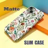 Funda popular de comercio exterior para iPhone 18 con acuarela de flor silvestre y follaje, nueva funda de película ultradelgada, funda rígida para Apple 15