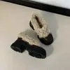 2026 Invierno Nuevo Diseño Sensación Patrón Lichi Punta Redonda Zapatos Planos Ligeros Deportivos Suela Gruesa Zapatos de Piel Cálida Zapatos para Mujer