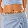 Moda Retro Transfronteriza Europea y Americana Cadena de Cintura de Perlas de Imitación Cadena Corporal Sexy con Borla Joyería para Mujeres