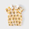 Roupa Body de Gaze de Verão com Manga Curta para Bebê Roupa de Gaze Ultra-fina de Verão para Bebê Algodão Puro Roupa Hassel Roupas de Ar Condicionado para Crianças Recém-nascido