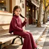 Conjunto de Niña Moda Cuello Alto Tejido Pantalón Largo Niños Dos Piezas