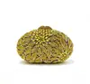Bolsa de noite oval em formato de flor, bolsa de noite para comércio exterior, bolsa de noite com detalhes em diamante
