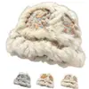 Nuevo Sombrero de León Danzante Hecho a Mano de Piel de Conejo para Mujer, Sombrero de Felpa Cálido Adelgazante para el Rostro de Invierno, Sombrero de Pescador Grueso Cálido Protector de Orejas