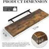 Estante Colgante Creativo de Madera para Sala de Estar, Estante de Pared Combinado de Hierro y Madera, Estante de Madera de Una Línea para el Hogar