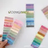 Abas Coloridas para Índice Notas Adesivas Série com Verso Transparente Adesivo Forte Impermeável PET Adesivos de Índice para Marcar Perguntas Erradas Atacado