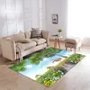 Felpudo de Entrada de Paisaje Terciopelo de Cristal Alfombra para Puerta de Entrada de Sala de Estar y Dormitorio Felpudo para Puerta de Cocina y Baño Liquidación