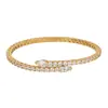 Pulsera Sencilla con Circonita Incrustada de Venta Caliente en Amazon Moda Europea y Americana Novia Boda Pedrería Accesorios para Mano pulsera