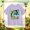 Camiseta Infantil de Manga Curta My World Steve para Meninos e Meninas, Verão, Algodão Puro, Desenho Animado, Estilosa, Casual, Manga Meia