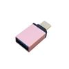 Adaptador OTG directo de fábrica Conector Tipo-C a USB 3.0 macho Transmisión Adaptador de corriente CC Aluminio