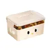 Caja de Almacenamiento Plástico Caja de Almacenamiento de Ropa con Tapa Caja de Almacenamiento tipo Bolso Extra Grande para Hogar Caja de Almacenamiento para Juguetes y Snacks