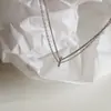 Colar Lady Mori Luxo Leve Design de Nicho Simples Exquisito Duplo Geométrico Zircônia Colar Novo Acessórios Versáteis