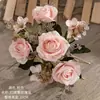Ramo de Rosas Iluminado Transfronterizo Fabricante de Flores Artificiales Decoración del Hogar Ramo de Boda Muro de Rosas Flores Falsas Ins