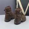 Tacones Súper Altos 2026 Nuevas Botas de Moda con Suela Gruesa de Corte Bootcut Botines Cortos Zapatos de Mujer Otoño Invierno Aumento de Altura para Personas Bajas Botines Cortos