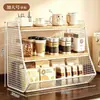 Estante de Exhibición Estante de Almacenamiento de Escritorio Estante para Snacks de Encimera de Mesa de Comedor de Cocina Organizador Multicapa Caja para Bolsitas de Té Soporte para Tazas de Mesa de Centro