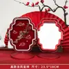 Espejo de Maquillaje Festivo para Novia, Espejo Rojo de Boda, Espejo de Dote de Novia, Espejo de Boda, Espejo de Tocador para Recién Casados, Fábrica de Espejos Festivos