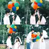 Adereços para Tirar Fotos ao Solicitar Certidão de Casamento, Balões Coloridos com Palavras Felizes, Sessão de Fotos de Acompanhamento, Poses, Cerimônia de Registro, Artefato de Mão com a Palavra "Xi"