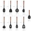 Utensílios de Cozinha Conjunto de Cozinha Utensílios de Cozinha de Silicone Conjunto de 6 Peças Resistente a Altas Temperaturas Antiaderente Espátula Doméstica Colher de Sopa Novo Atacado